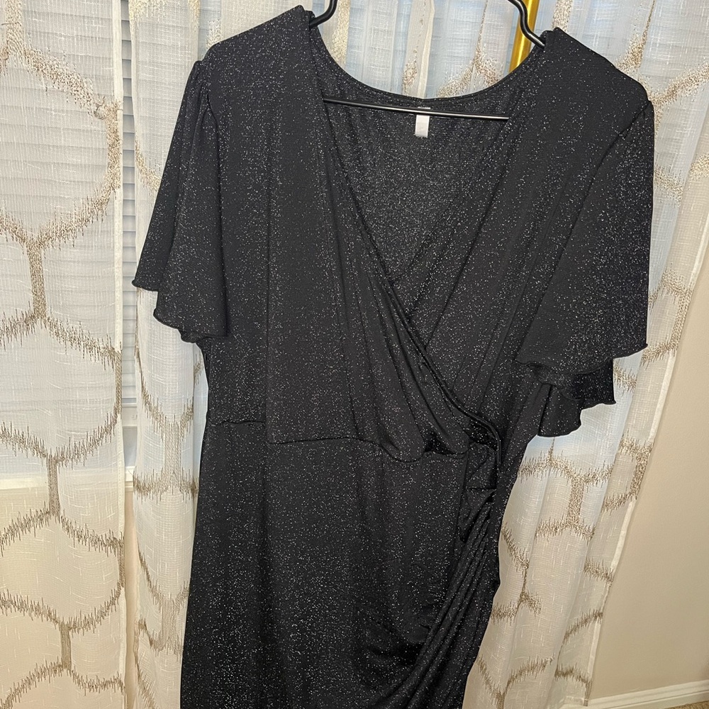 Elegant Black Wrap Dress